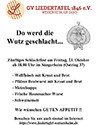 Liedertafel: Schlachtfest